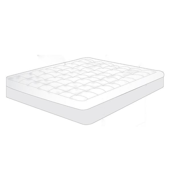 Unbranded Comfort 18 in. Queen Polyester Down Waterproof Alternative Mattress Pad for Bedroom