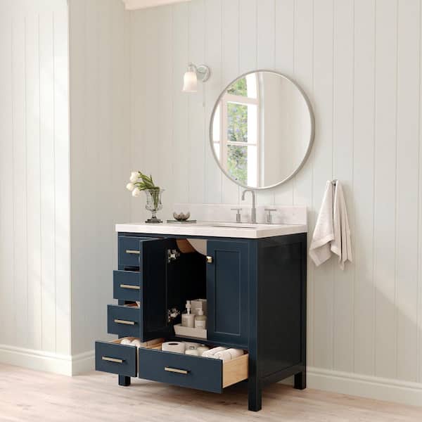 ARIEL Cambridge 36 in. Single Sink Freestanding Bathroom Vanity in