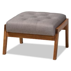 Naeva 16 in. Grey Foot Stool