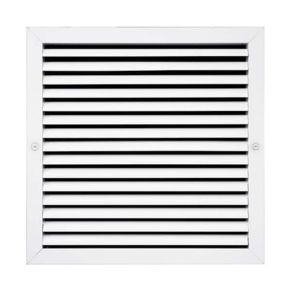 ACLAMINAIRE 16 in. x 16 in. Aluminum Return Air Grille in White