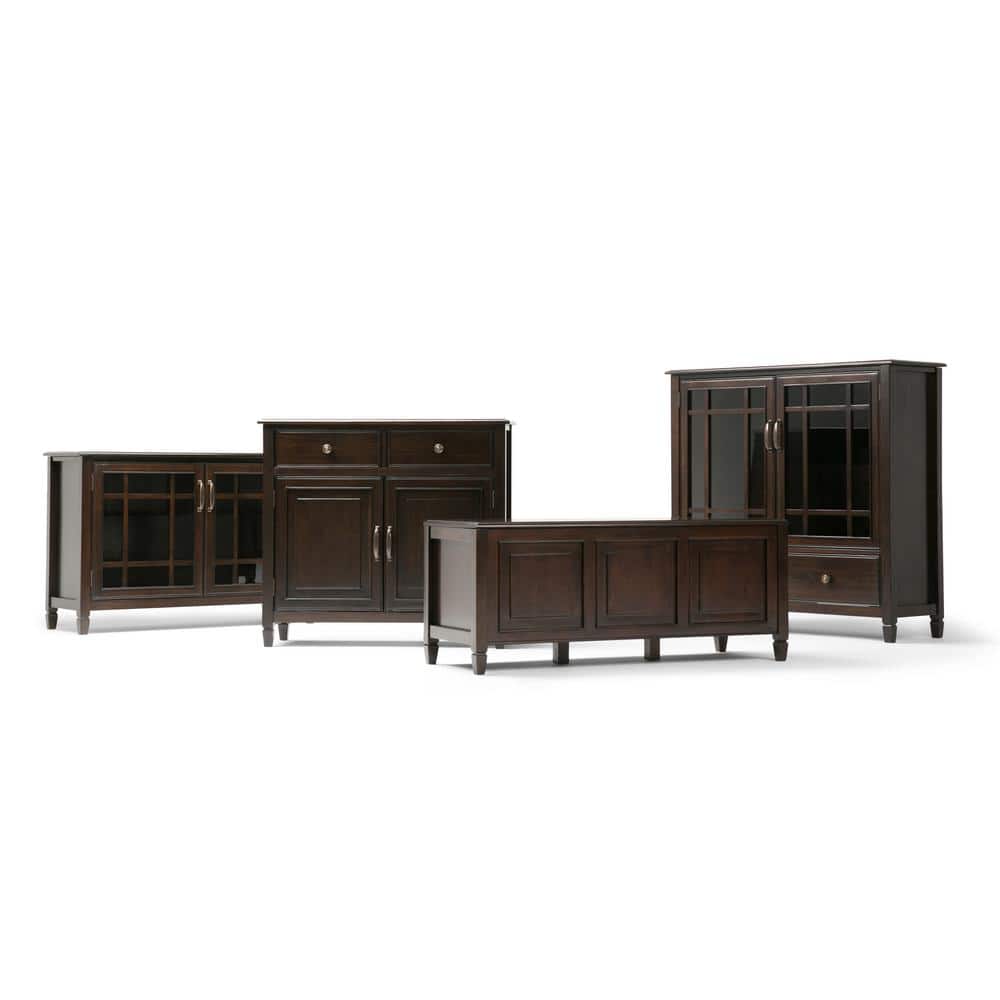 Connaught Dark Chestnut Brown Solid Pine Entryway Storage Cabinet