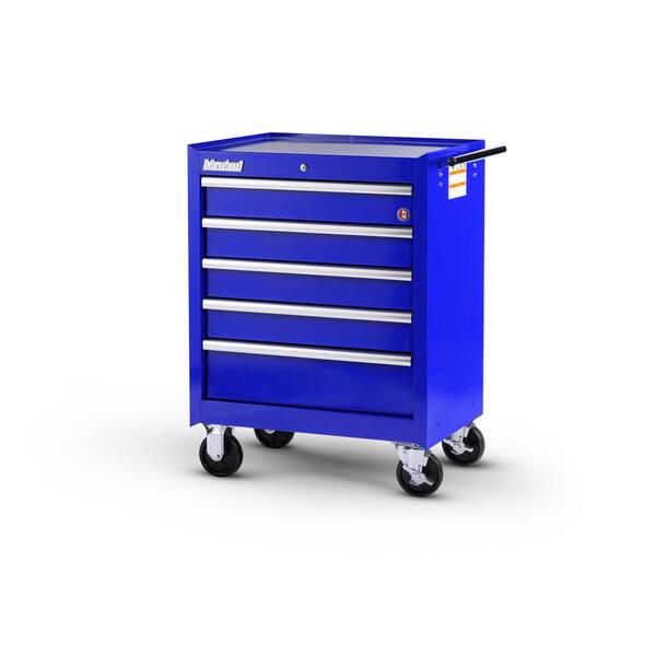 International Workshop Series 27 in. 5-Drawer Roller Cabinet Tool Chest in Blue