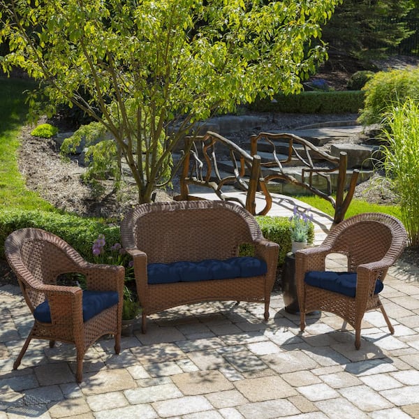 Arden Selections 41 5 In X 18 Sapphire Leala Texture Countoured Tufted Outdoor Bench Cushion Tg0d536b D9z1 The Home Depot - Wicker Patio Bench Cushions Arden Selections 41 5 In X 18 Sapphire Leala Texture Countoured Tufted Outdoor Bench Cushion Tg0d536b D9z1 The Home Depot - Wicker Patio Bench Cushions