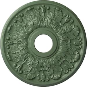 1-1/8" x 16-1/2" x 16-1/2" Polyurethane Apollo Ceiling, Hand-Painted Athenian Green