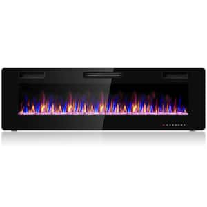 5100 BTU 60 in. Remote Control Wall Electric Fireplace Furnace