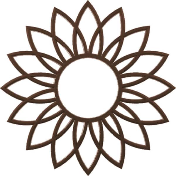 Ekena Millwork 1 in. x 38 in. x 38 in. Daisy Architectural Grade PVC Pierced Ceiling Medallion