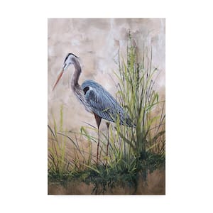16 in. x 24 in. In The Reeds Blue Heron by Jean Plout
