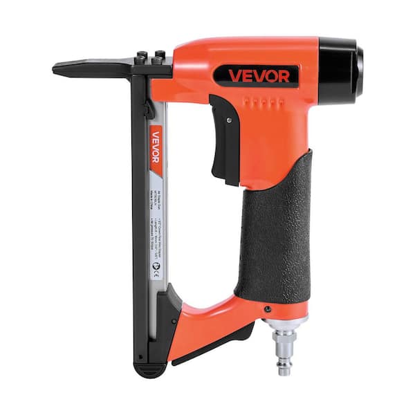 Pneumatic Staple Gun, 21 Gauge Long-Nose Upholstery Corded Stapler Fine Wire Staples 1/2-in. Crown 1/4-5/8 in. L