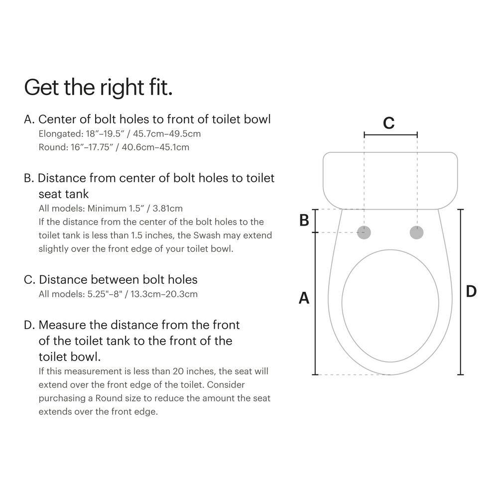 Brondell Swash 1000 White Advanced Bidet Toilet Seat
