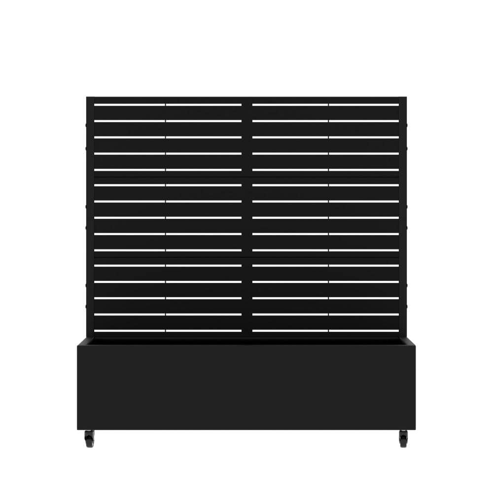 "47"" H x 47"" W Black Metal Trellis Privacy Screen, Planter Box with Galvanized Steel Trellis Raised Garden Bed" price history on PriceWatchPro