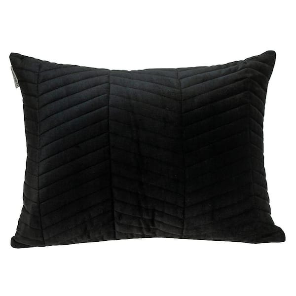 Somin Transitional Black Lumbar Throw Pillow