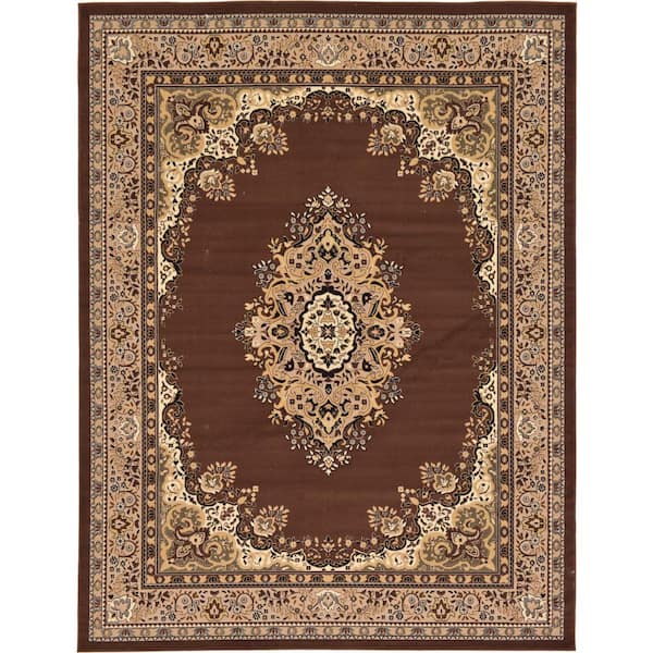 Unique Loom Reza Washington Brown 9' 0 x 12' 0 Area Rug