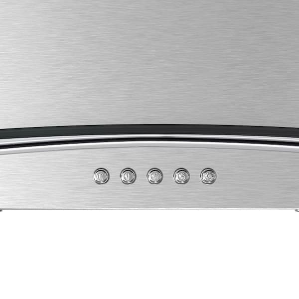 36 in. 450 CFM Ducted Wall Mount with LED Light Range Hood in Stainless Steel