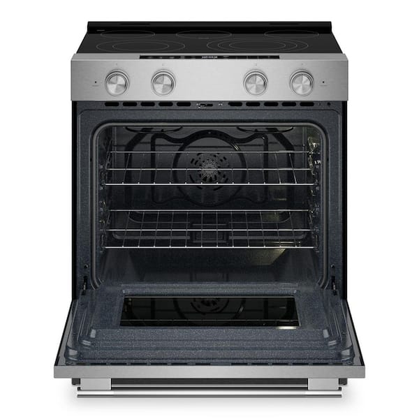 30 in. 5 Element Slide-In Electric Range in PrintShield Stainless Finish wih Convection Cooking Modes
