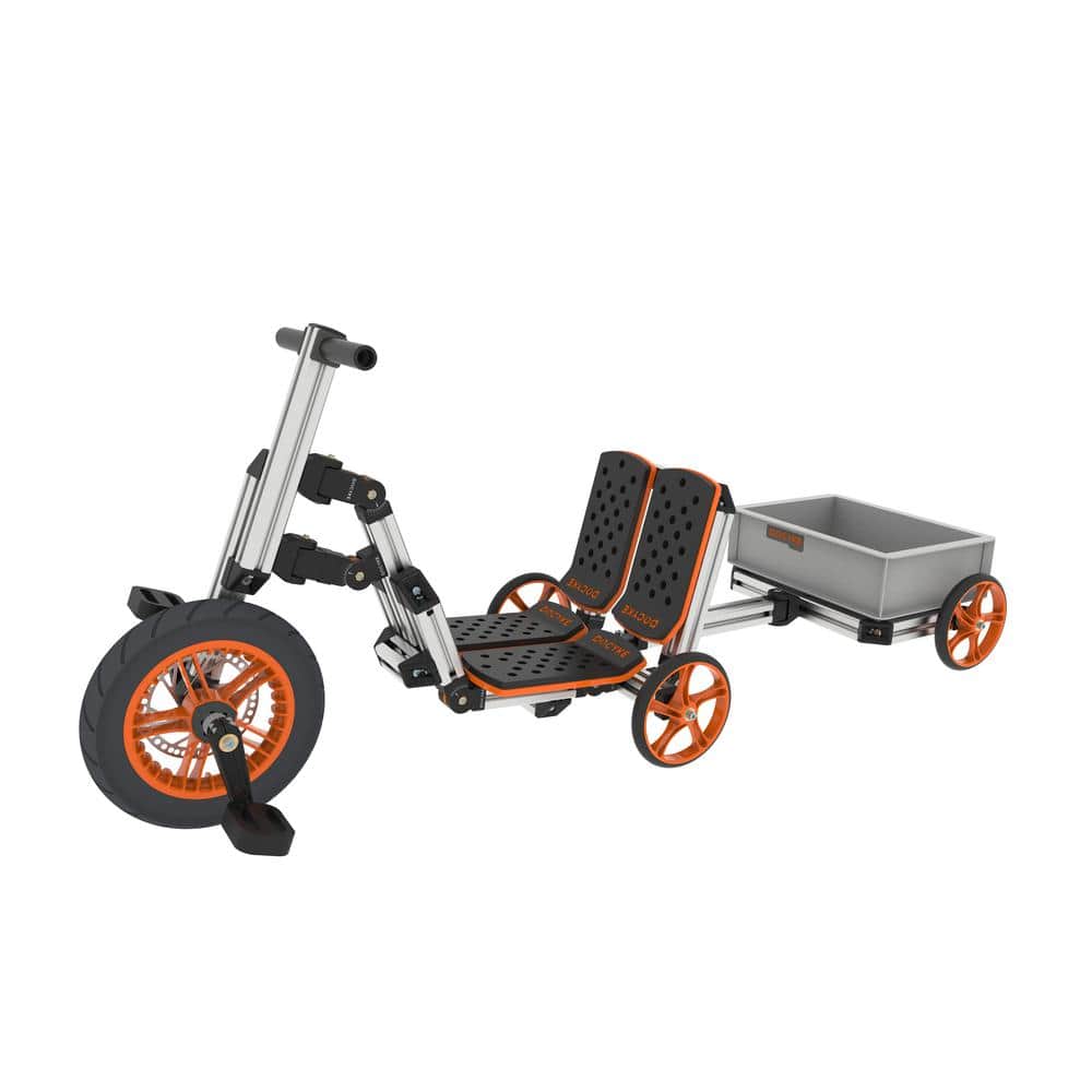 Outdoor Buildable Kit 20-in-1 Go-Kart Set with Go-Kart, Sit/Stand Scooter a
