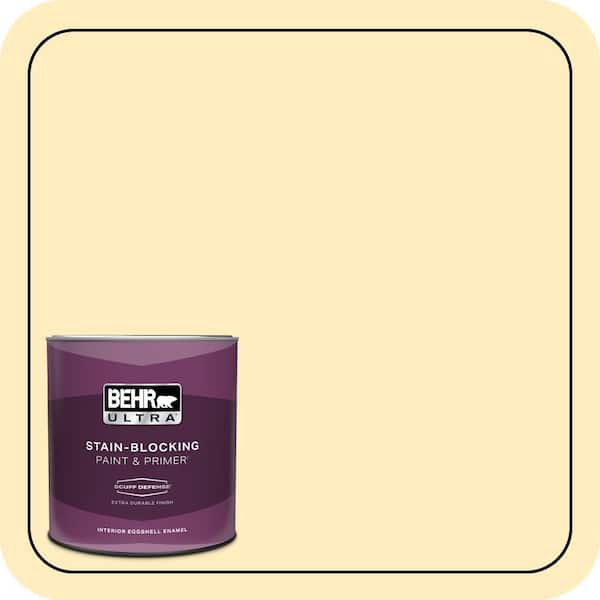 BEHR ULTRA 1 qt. #P290-1 Soft Buttercup Extra Durable Eggshell Enamel Interior Paint & Primer