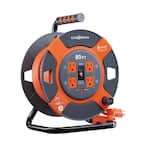 80 ft. 14/3 Extension Cord Storage Reel with 4 Grounded Outlets and Surge Protector
