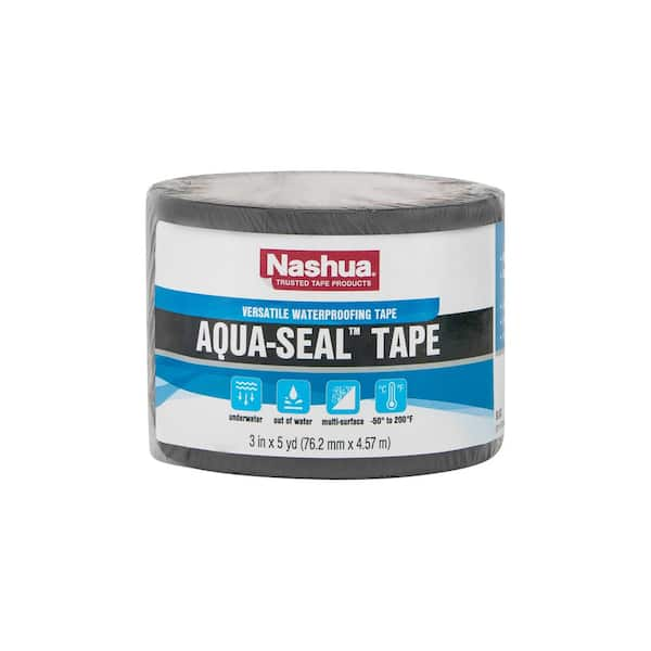 Nashua Tape 3 in. x 5 yds. Aqua-Seal Duct Tape in Black