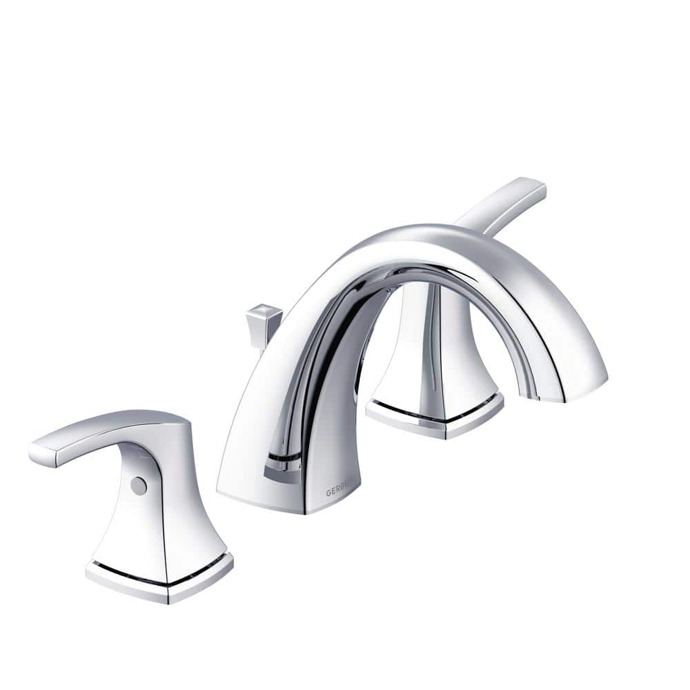 Gerber Vaughn 8 in. Widespread 2-Handle Bathroom Faucet with Metal Pop ...