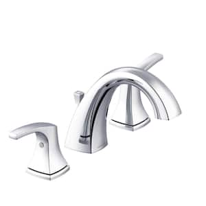 Vaughn 8 in. Widespread 2-Handle Bathroom Faucet with Metal Pop-Up Drain 1.2 GPM in Chrome