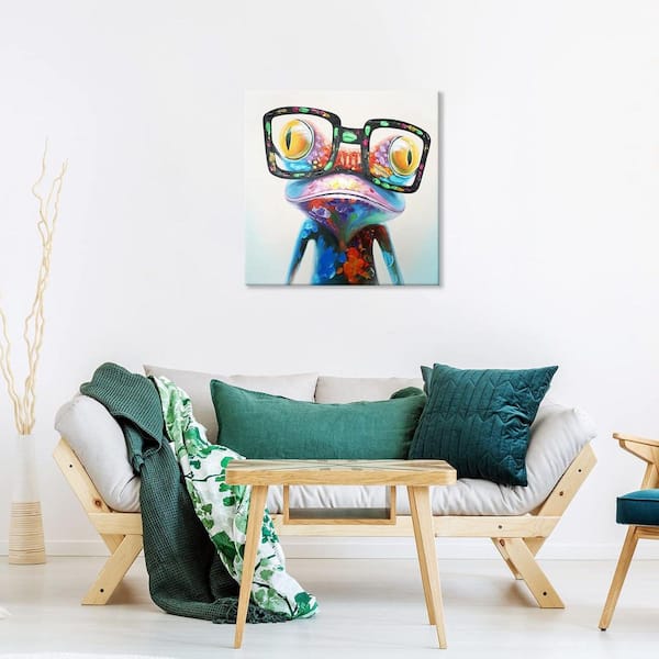 Canvas Wall Art 40 in. x 40 in. Colorful Animal Painting Pictures