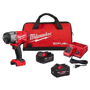 M18 FUEL 18V Lith-Ion Brushless Cordless 1/2 in. Impact Wrench Kit w/One 5.0 Ah Battery & FORGE XC 8.0 Ah Battery Pack