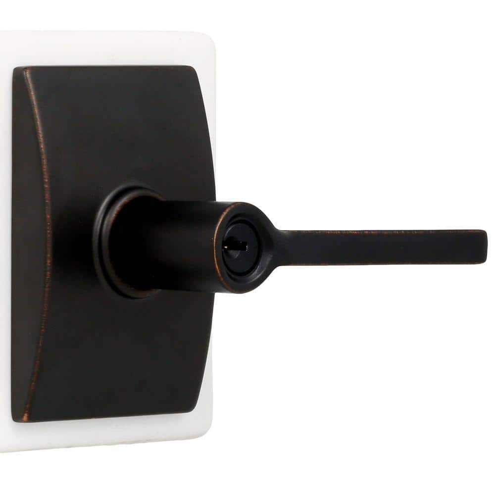 Aged Bronze Universal Keyed Entry Door Lever