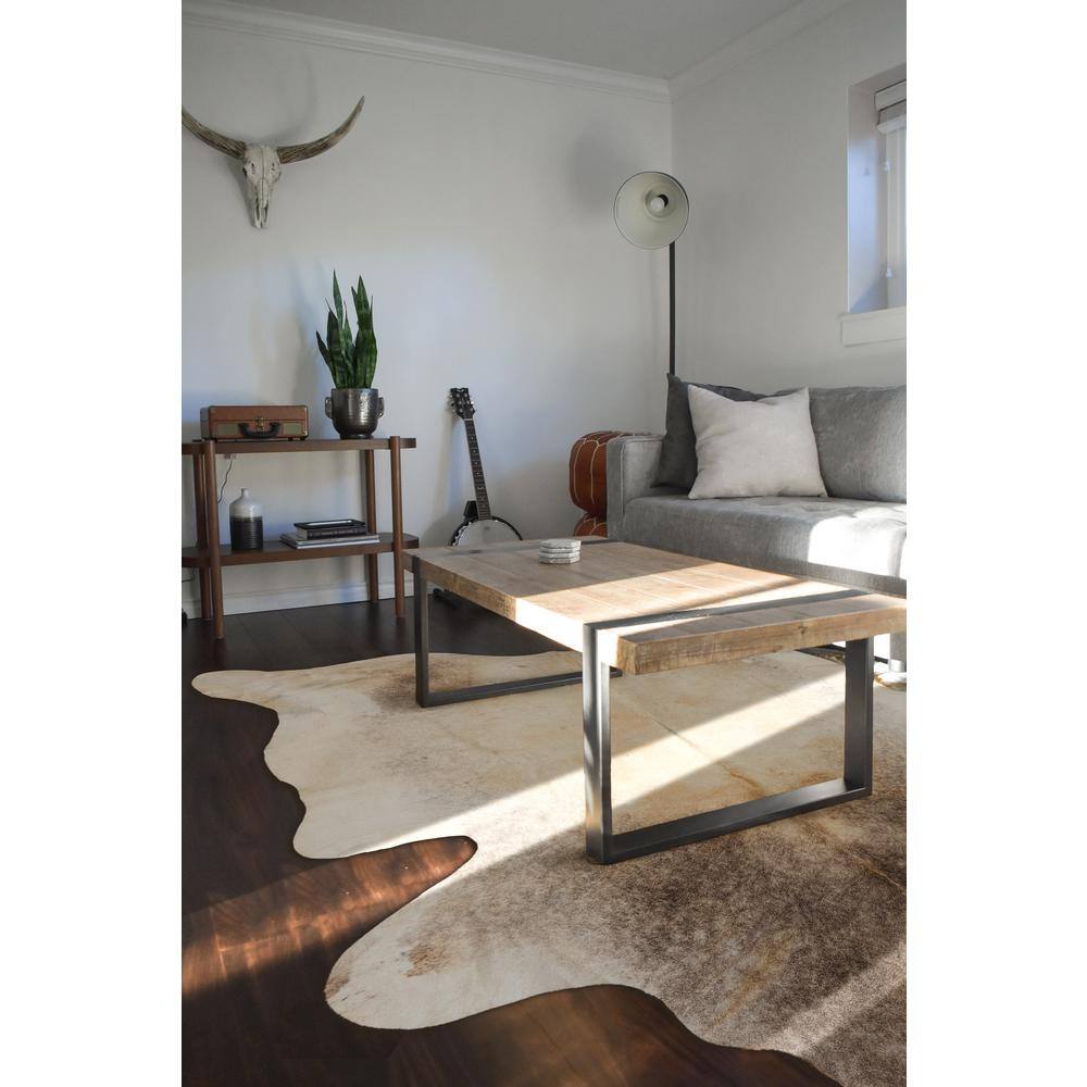 Cowhide Light Brindle 7 ft. x 7 ft. Indoor Area Rug - thumbnail 8