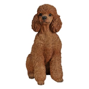 Brown Sitting Poodle - Garden Statue