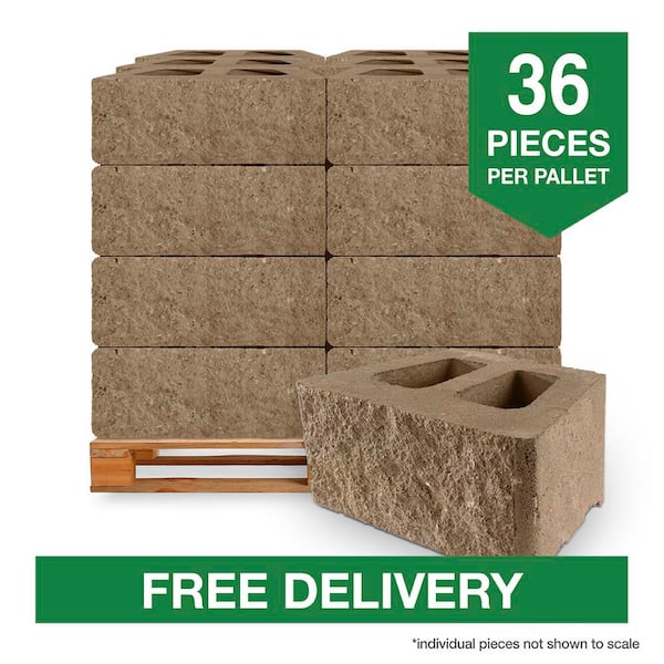 Regal Stone Pro Rock Face 8 in. H x 12 in. L x 18 in. W Sandstone Blend Concrete Wall Block (36-Pieces/36 sq. ft/plt)