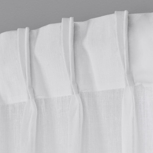 Home Expressions Lisette Pinch-Pleat Set of 2 Sheer Curtain Panel 25W x 84L Each 