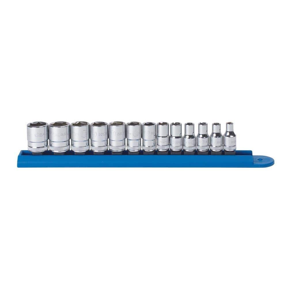 GEARWRENCH 1/4 in. Drive 6-Point Standard Metric Socket Set (13-Piece)  80302D The Home Depot