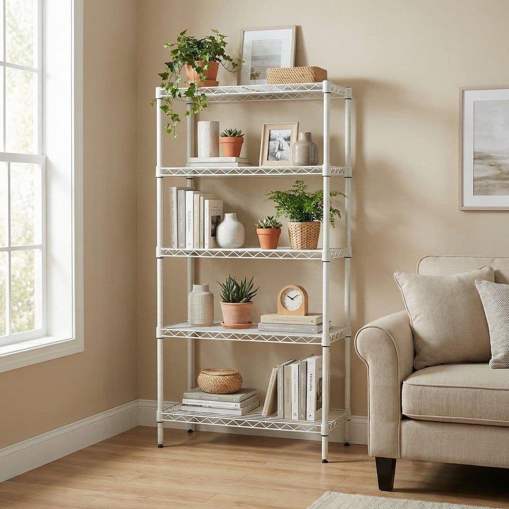 5-Tier Metal Plant Stand,NSF Heavy Duty Wire Shelf Large Storage
