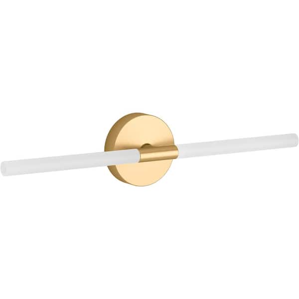 KOHLER Components 1-Light Vibrant Brushed Moderne Brass Wall Sconce