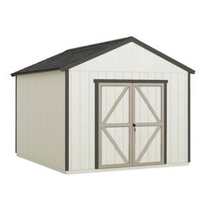Installed All Weather 12 ft. W x 12 ft. D Wood Shed with Autumn Brown Shingles (144 sq. ft.)