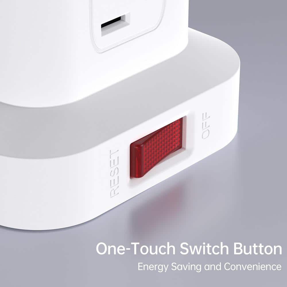 White Tower Power Strip Surge Protector with 12 Outlets and 4 USB Ports