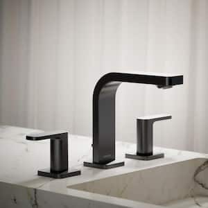 Parallel 8 in. Widespread 2-Handle Bathroom Faucet with Lever Handles in Matte Black