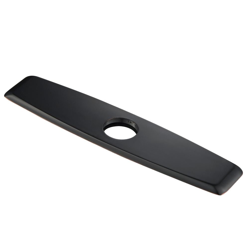 10.25 in. Stainless Steel Kitchen Faucet Single Hole Deck Plate in Black Stainless Steel price history on PriceWatchPro