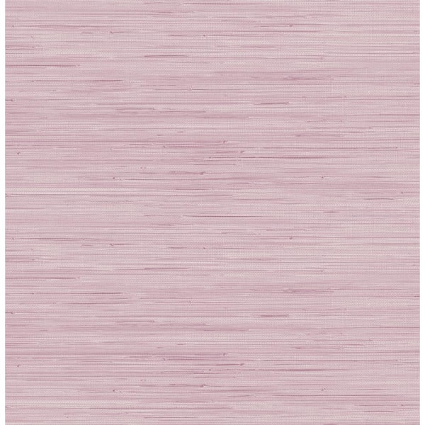 SOCIETY SOCIAL Lilac Classic Faux Grasscloth Peel and Stick Wallpaper