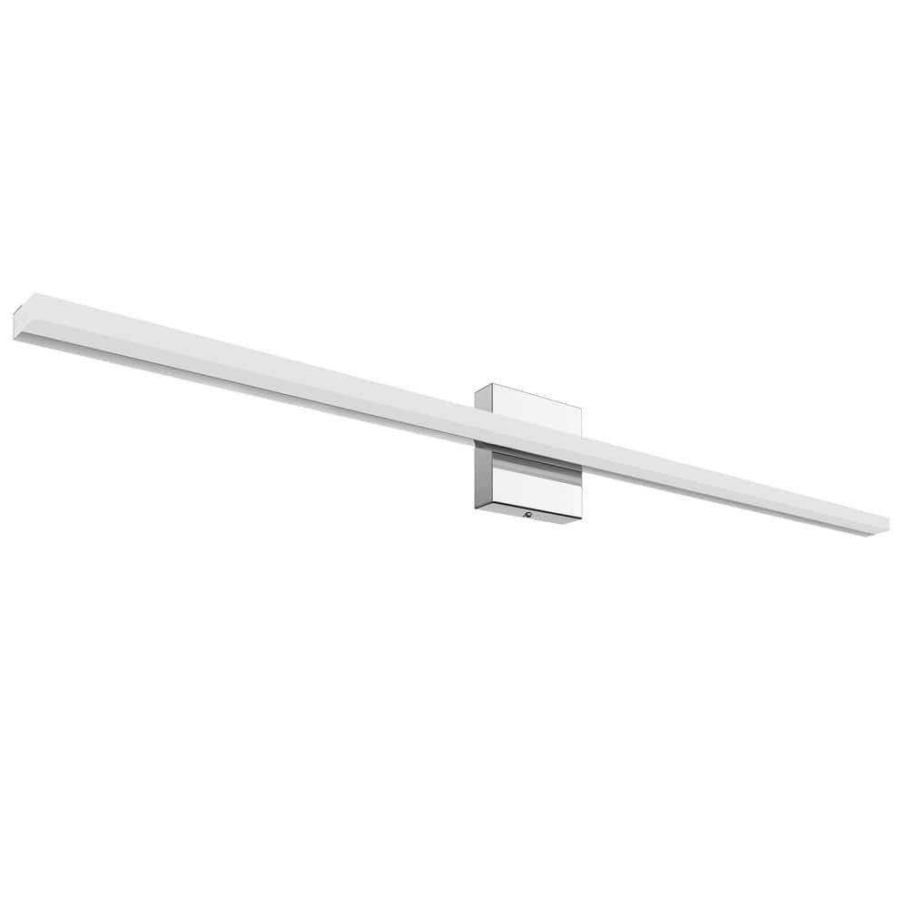 LamQee 40 in. 1-Light 20-Watt 6500K Cool White Integrated LED Bathroom ...