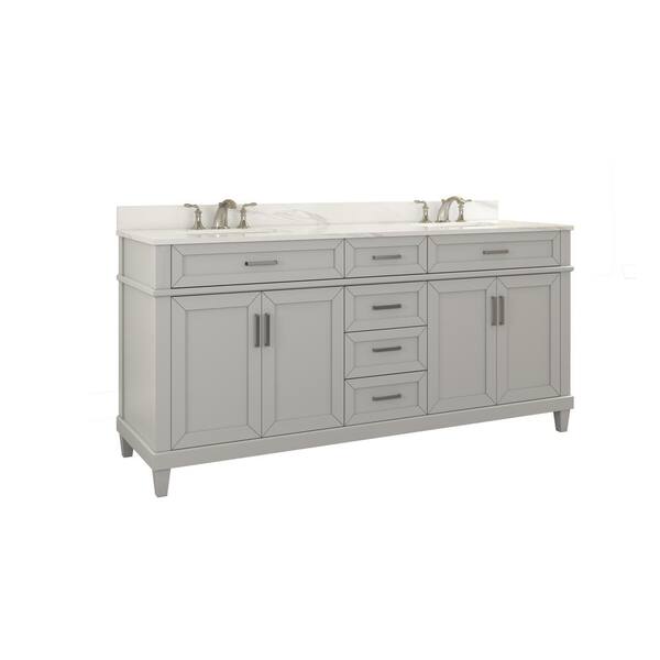 Home Decorators Collection Talmore 60, 60 Inch Double Sink Bathroom Vanity With Top