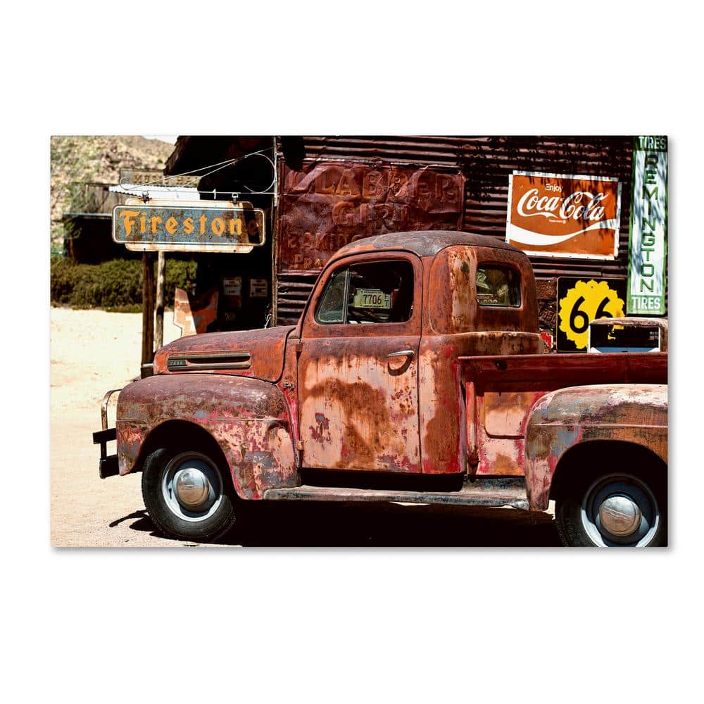 Vintage Rusted Truck Canvas Art with Floater Frame