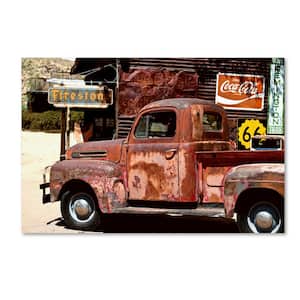 22 in. x 32 in. US Truck by Philippe Hugonnard Floater Frame Travel Wall Art