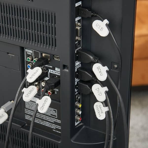 Setyl Cable Labels For Thick Cables - 100 Pack Wrap-Around QR Code Asset Tags, 70x15mm, Durable Polypropylene, For IT Management 5 thumbnail image