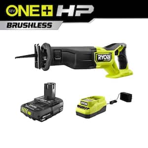 ONE+ HP 18V Brushless Cordless Reciprocating Saw with 2.0 Ah Battery and Charger