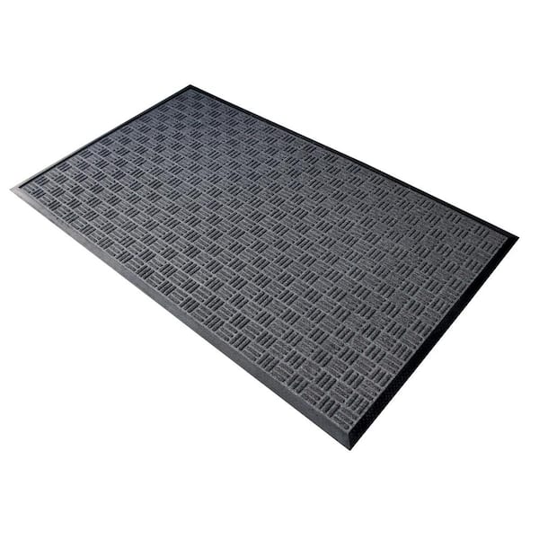 Rhino Anti-Fatigue Mats Crossbar Charcoal 24 in. x 36 in. Commercial Entrance Mat