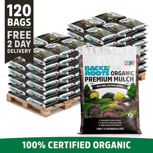 Organic Value Brown Bark Bulk Mulch Pallets (120 1 cu. ft. Bags)