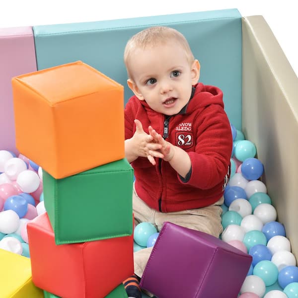 TIRAMISUBEST Multi-Color Indoor Stacking Play Structure Foam Block Playset  for Toddlers TXXY296157AAJ - The Home Depot
