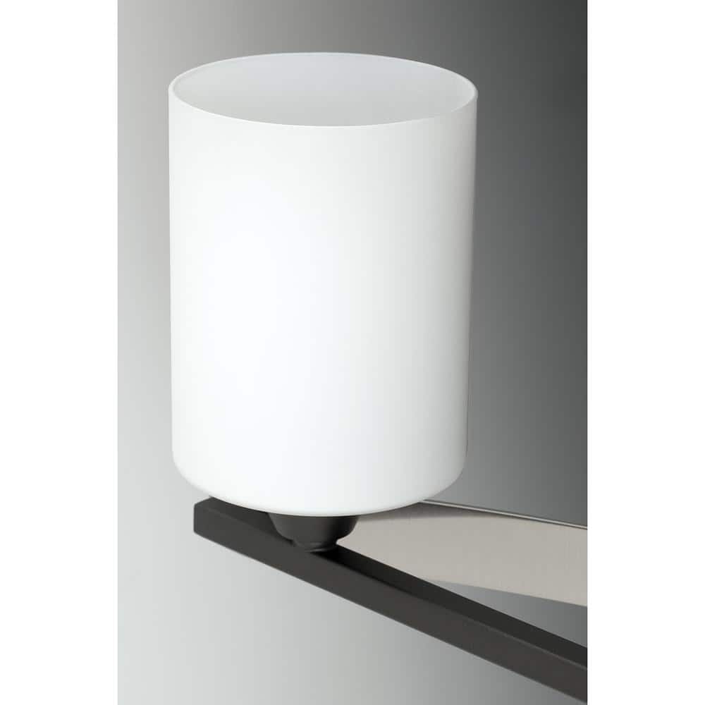 Graphite and Brushed Nickel Modern Dimmable Bath Light