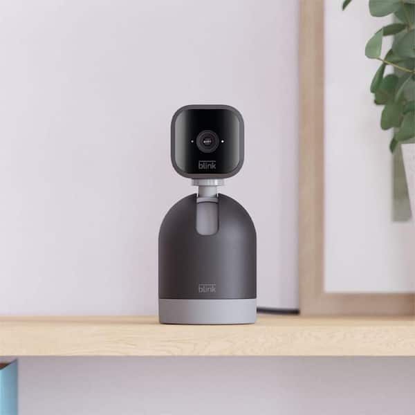 Blink Mini Pan-Tilt Alexa-Enabled Indoor Rotating Plug-In Smart Security Camera - Black